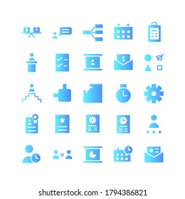 Project Management icon set vector gradient for website, mobile app, presentation, social media. Suitable for user interface and user experience.