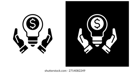 Project Management Icon Set In White And Black Background