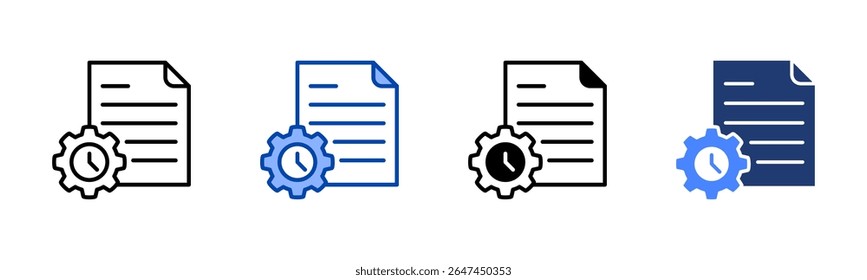 Coleção de vários estilos da folha de ícones do Project Management