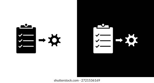 Project management icon silhouette vector flat illustration design pack.