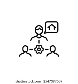 Project management icon. Simple project management icon for social media, app, and web design. Vector illustration