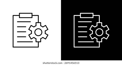 Símbolo de icono de gestión de proyectos, ilustración de logotipo. Gráficos de Vector