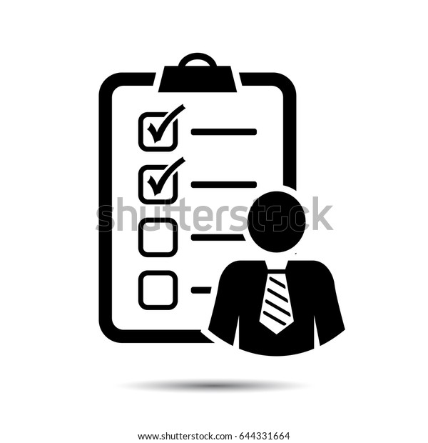 Project Management Icon Vector Check List Stock-Vektorgrafik ...