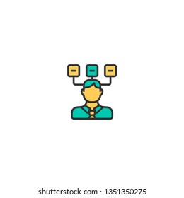 Project management icon vector illustration