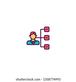 Project management icon vector illustration