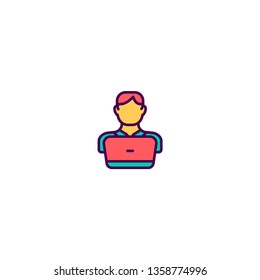 Project management icon vector illustration