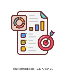 Icono de Administración de proyectos en vector. Ilustración