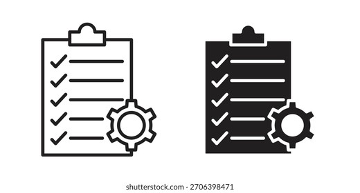 Icono de gestión de proyectos Ilustración vectorial. Diseño plano. Símbolos de Vector de Diseño gráfico.