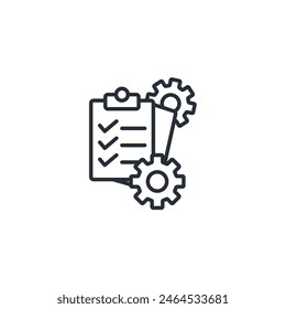 project management icon. vector.Editable stroke.linear style sign for use web design,logo.Symbol illustration.
