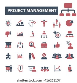 Symbole für Projektmanagement
