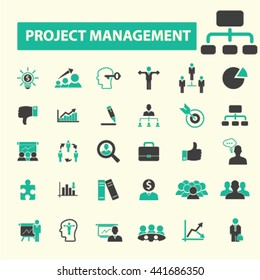 Symbole für Projektmanagement