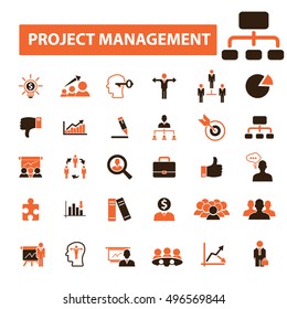 ícones de gerenciamento de projetos