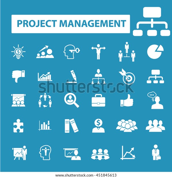 Project Management Icons Stock Vector (Royalty Free) 451845613 ...