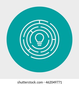 Project Management Icons On Brainstorming, Team Meeting And Discussion. Simple Isolated Thin Line Web Icon. Can Be Used For Logo And Infographics. Vector Illustration Eps10 Format.