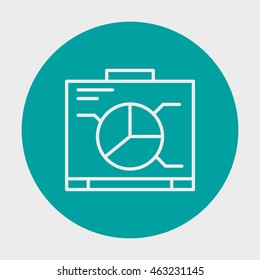 Project Management Icons On Graph, Chart And Presentation. Simple Isolated Thin Line Web Icon. Can Be Used For Logo And Infographics. Vector Illustration, Eps10.