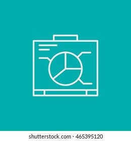 Project Management Icons On Graph, Chart And Presentation. Simple Isolated Thin Line Web Icon. Can Be Used For Logo And Infographics. Vector Illustration, Eps10.