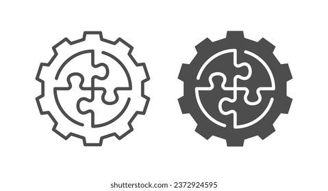 Project management icons on white background. Vector illustration.