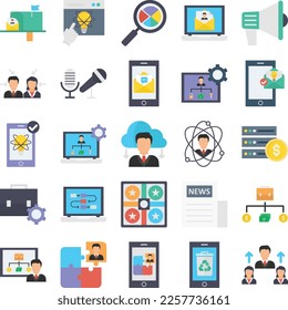 Project Management icons set, business pack, business vector  set, management icons, finance icons, marketing set, project management flat icons set
