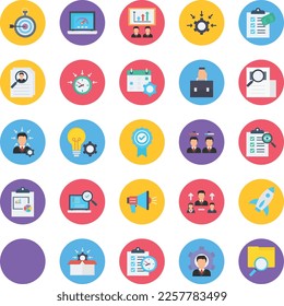 Project Management icons set, business pack, business vector  set, management icons, finance icons, marketing set, project management flat icons set