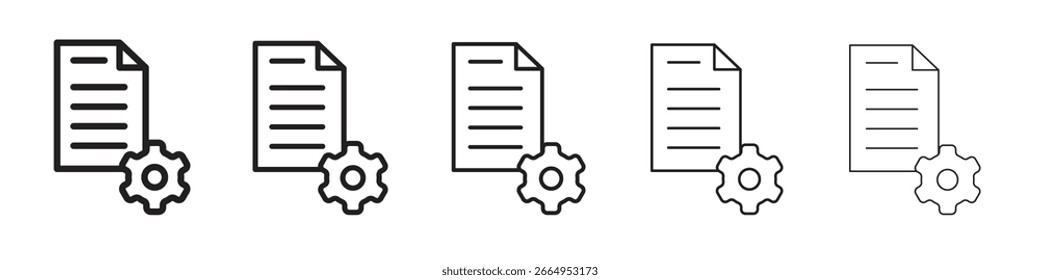 Iconos de gestión de proyectos. diseños de iconos de Vector simples y modernos