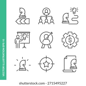 Project management Icons. Thin Line Symbol Elements Collection.