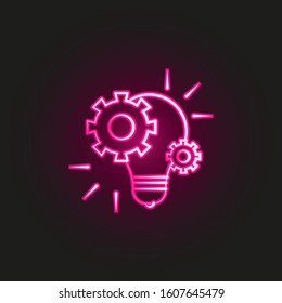 Project management idea neon style icon. Simple thin line, outline vector of business and management icons for ui and ux, website or mobile application