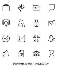 Project management ine icon set. Collection of high quality black outline logo for web site design and mobile apps. Management vector illustration on a white background