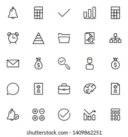 Project management ine icon set. Collection of high quality black outline logo for web site design and mobile apps. Management vector illustration on a white background