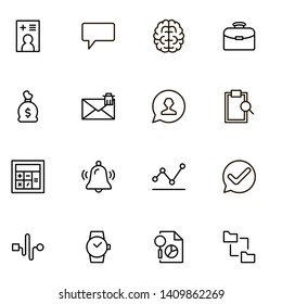 Project management ine icon set. Collection of high quality black outline logo for web site design and mobile apps. Management vector illustration on a white background