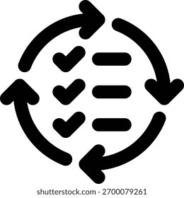 Project Management, Information System, PMIS Outline Icon
