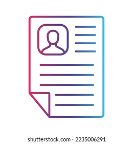 Project management line gradient icon, logo style