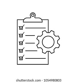 Project management line icon.