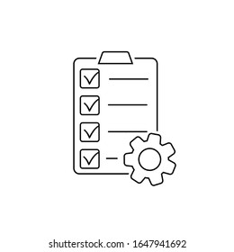 Project Management line icon in flat style. Project symbol for your web site design, logo, app, UI. Vector illustration
