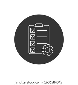 Project Management line icon in flat style. Project symbol for your web site design, logo, app, UI. Vector illustration