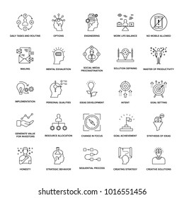 
Project Management Line Icons Set
