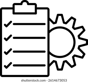 Project Management Line Vector Icon Design