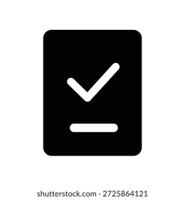 Ícone de lista de gerenciamento de projetos mostrando o planejamento de tarefas, a programação e a organização do fluxo de trabalho para projetos de negócios