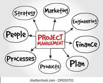 Project Management Mind Map Business Concept Stock Vector Royalty Free Shutterstock