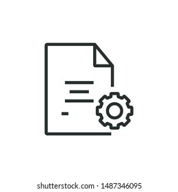 project management - minimal line web icon. simple vector illustration. concept for infographic, website or app.
