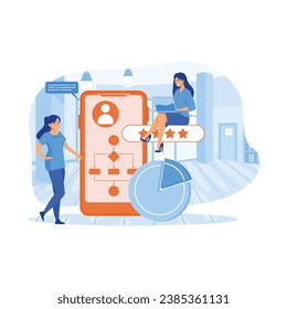 Project management online service or platform. Successful strategy, motivation and leadership. flat vector modern illustration 