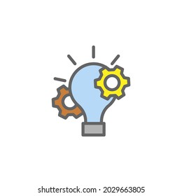 Project management outline colored icon. Elements of Business illustration line colored icon. Signs and symbols can be used for web, logo, mobile app, UI, UX