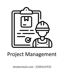 Project Management Outline Icon Design illustration. Smart Industries Symbol on White background EPS 10 File