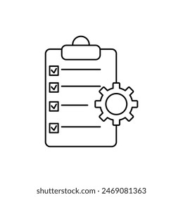 Projektmanagement Gliederungssymbol. Vektorgrafik Einfache flache trendige Stil-Illustration für Web und App auf weißem Hintergrund..eps