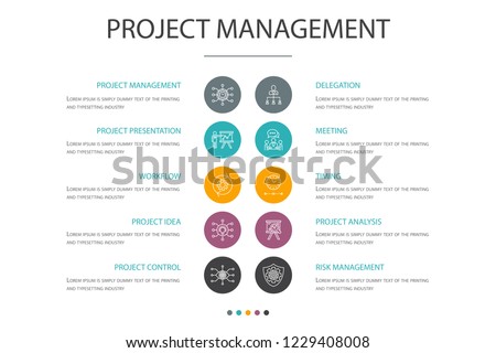 project management presentation template cover layout stock vector project management presentation