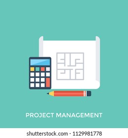 
Project management, the process of initiating, planning, executing, controlling, and closing the work 
