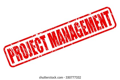 PROJECT MANAGEMENT red stamp text on white