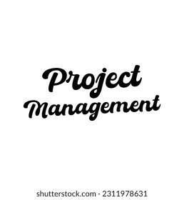 texto de administración de proyectos en fondo blanco.