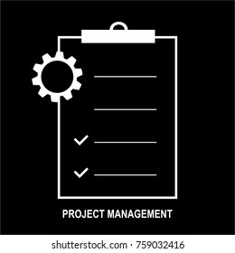 Project Management Vector flat Icon. Business concept symbols