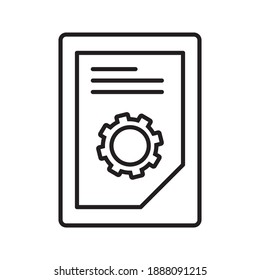 Project management vector icon color editable