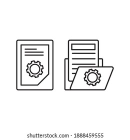 Project management vector icon color editable